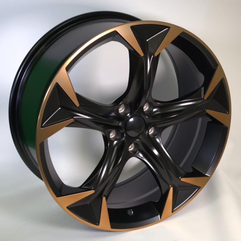 Llanta sven 8x18 5x112 et40 57.1 black polished cobre