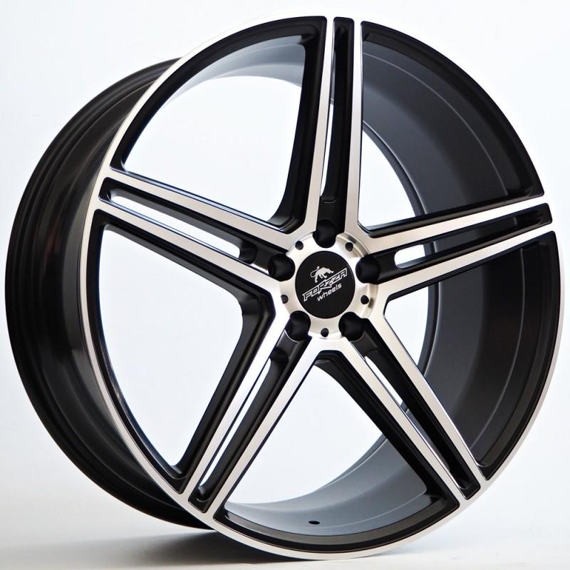Llanta forzza bosan 9.5x21 5x112 et30 66.45 black matt face machined