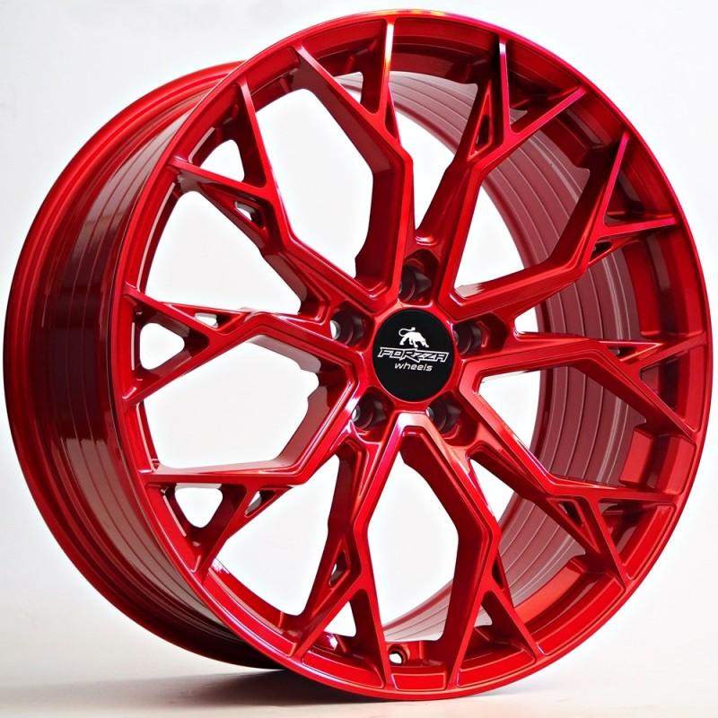 Llanta forzza titan 8x18 5x114.30 et40 73.10 candy red