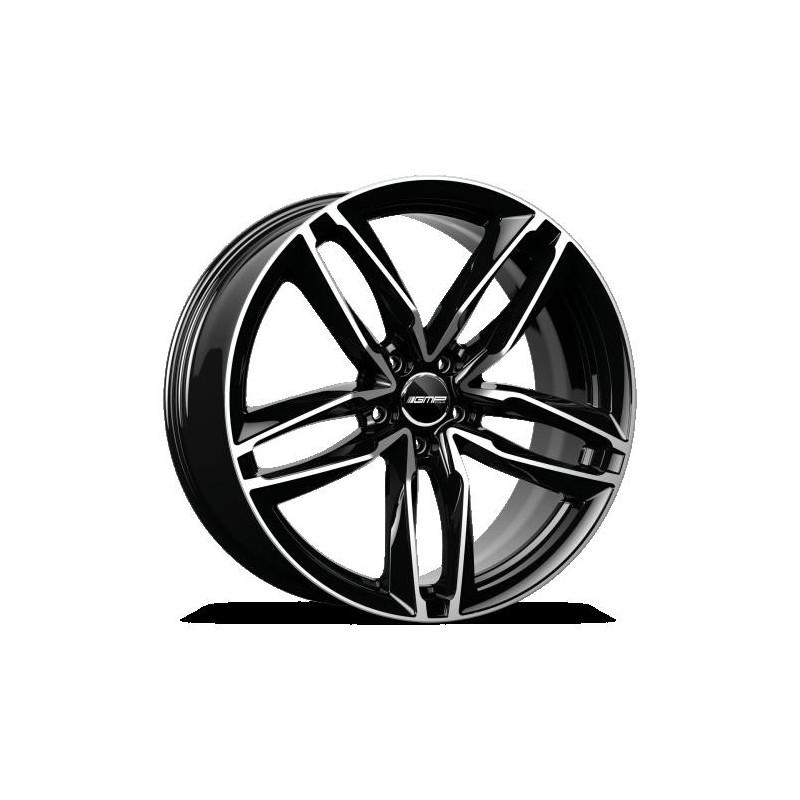 ATOM 7.5X17 5X112 ET35 66.45 BLACK POLISHED