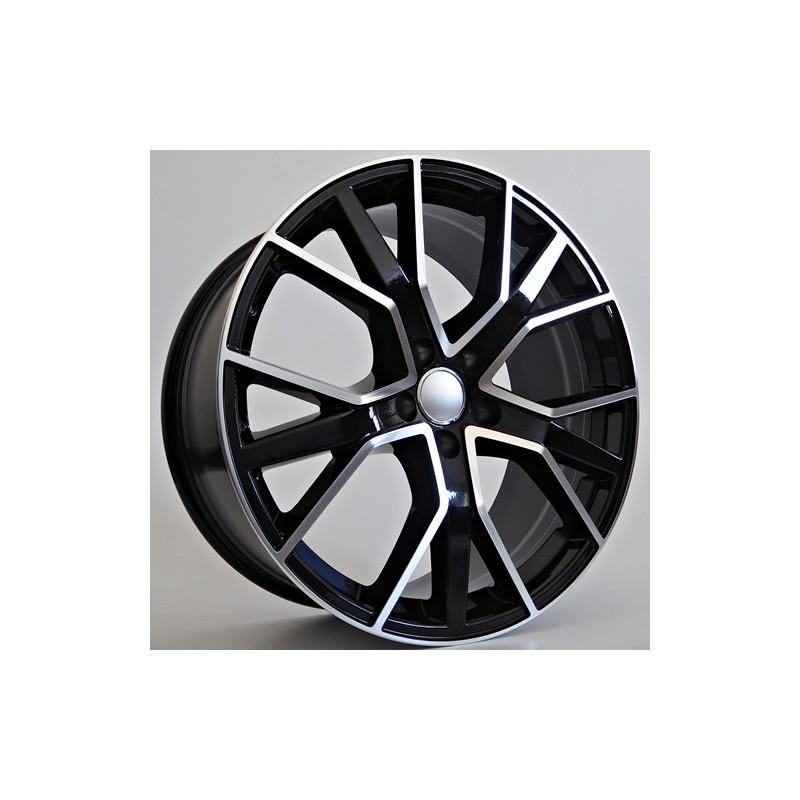 Llanta st wheels trend 9.5x22 5x112 et30 66.46 black face machined
