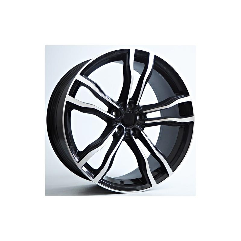 Llanta st wheels taran 11x22 5x120 et35 74.10 black face machined