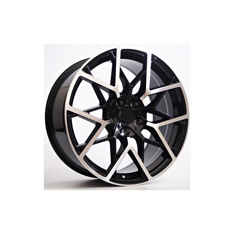 Llanta st wheels raven 9.5x20 5x112 et38 66.56 black face machined