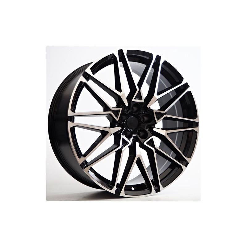 Llanta st wheels 9.5x22 5x112 et32 66.56 black face machined