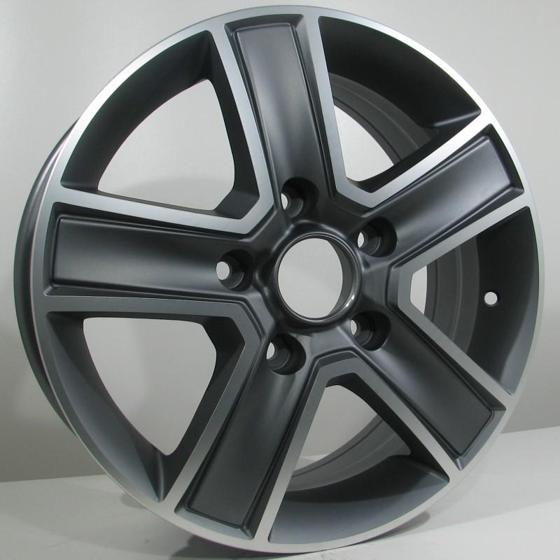 Llanta st wheels soti 6.5x16 5x130 et50 84.10 grey matt face machined 