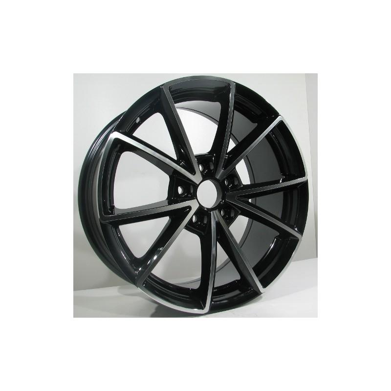 Llanta st wheels bilva 8.5x20 5x112 et35 66.45 black face machined 