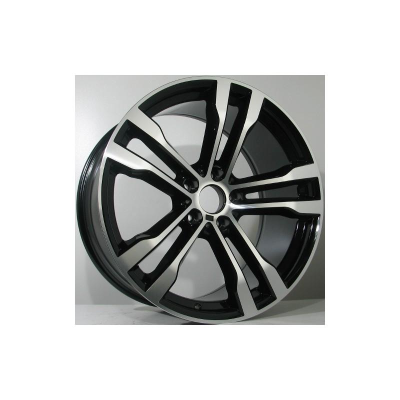 Llanta st wheels faber 10x20 5x120 et40 74.10 black face machined 