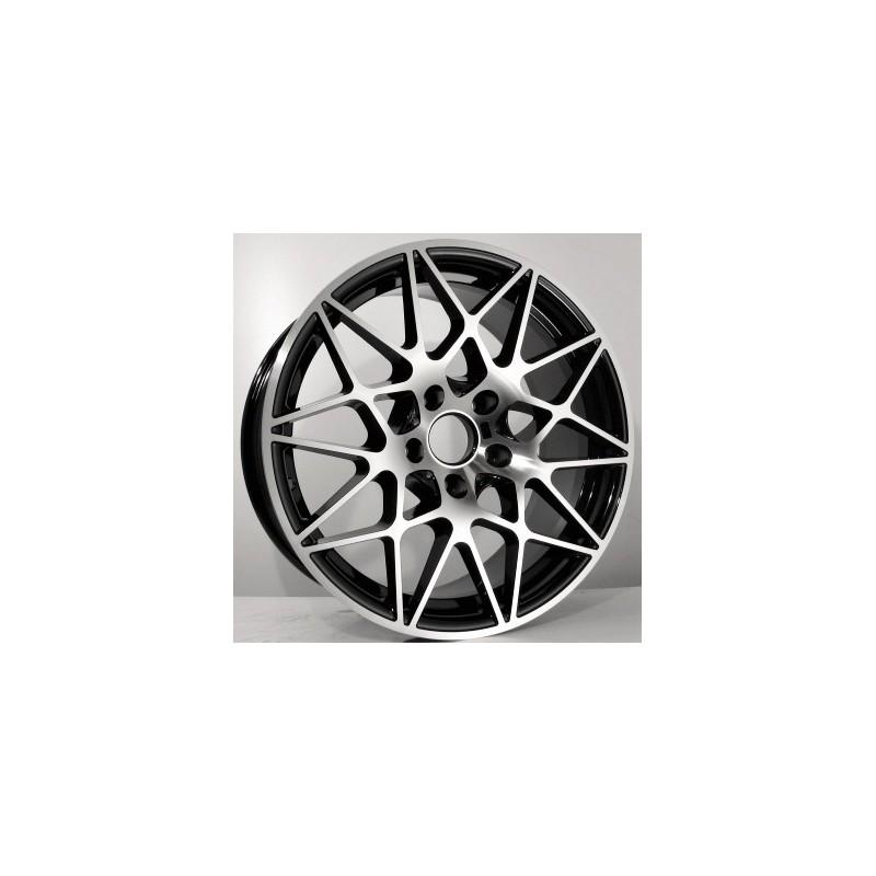 Llanta st wheels gatan 8.5x18 5x120 et35 72.56 black face machined 