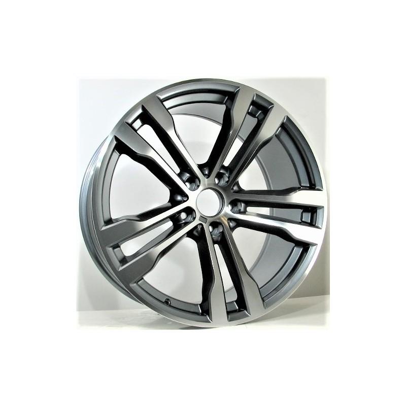 Llanta st wheels faber 10x20 5x120 et40 74.10 grey face machined 
