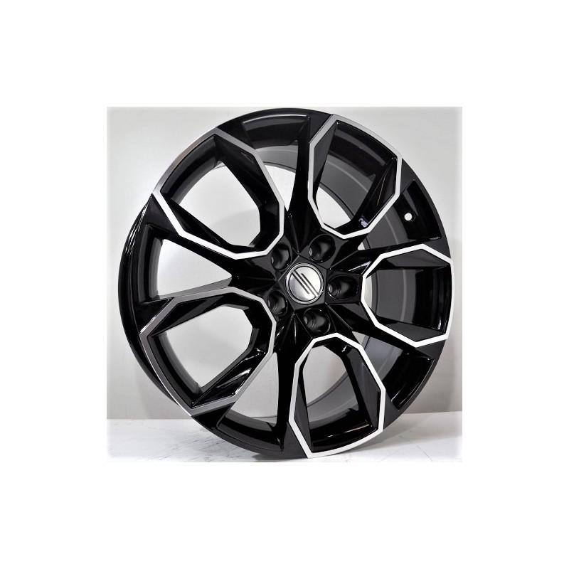 Llanta st wheels sila 8x18 5x112 et42 57.10 black face machined 