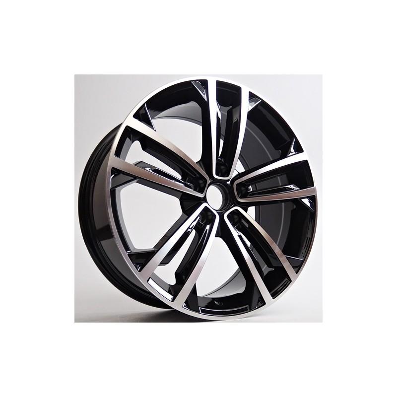 Llanta st wheels opus 8x18 5x112 et45 57.10 black face machined