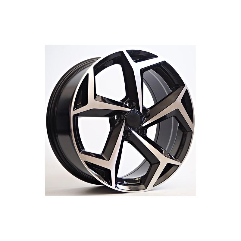 Llanta st wheels drake 8x18 5x112 et45 57.10 black face machined