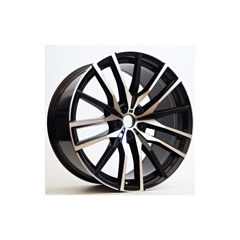 Llanta st wheels 9.5x21 5x112 et37 66.56 black face machined
