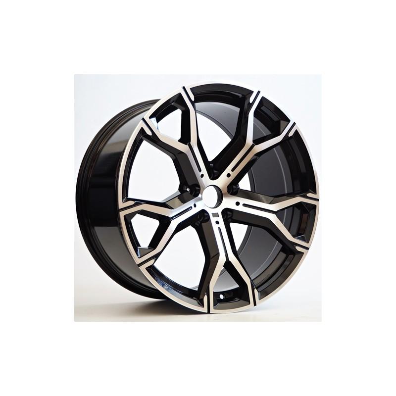 Llanta st wheels 9x20 5x112 et35 66.60 black face machined