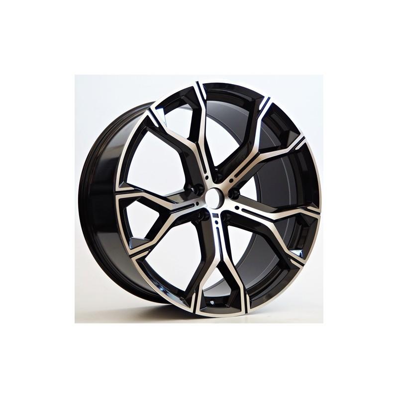 Llanta st wheels 10.5x22 5x112 et43 66.60 black face machined