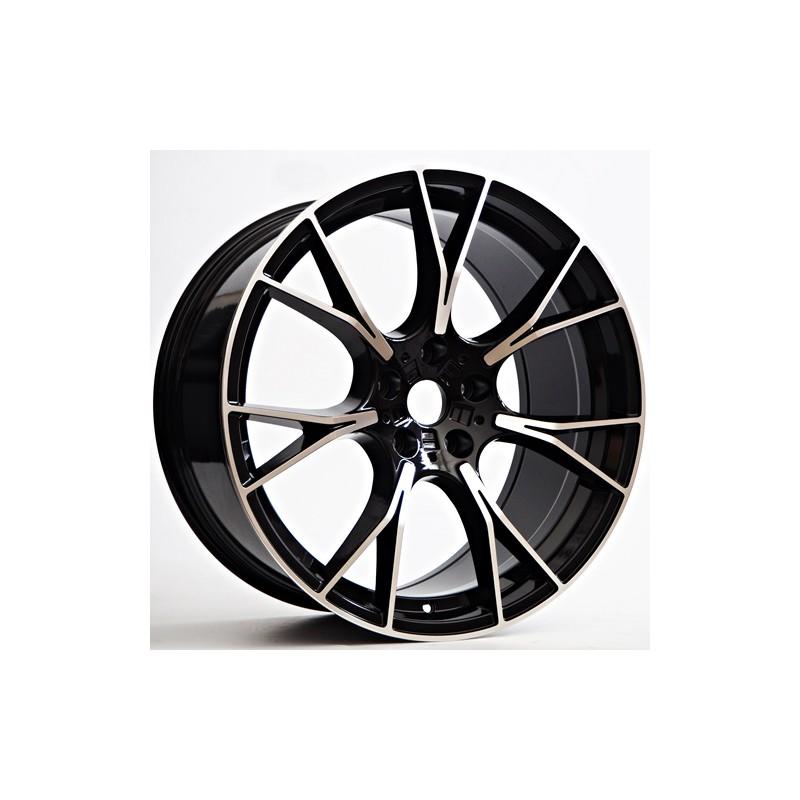 Llanta st wheels 9.5x20 5x112 et38 66.60 black face machined