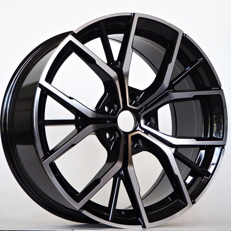 Llanta st wheels austin 8x19 5x112 et30 66.60 black face machined
