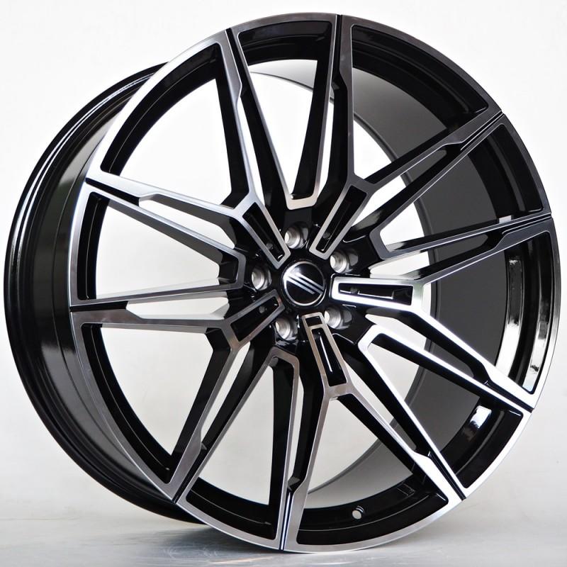 Llanta st wheels nero 9.5x22 5x112 et30 66.60 black face machined
