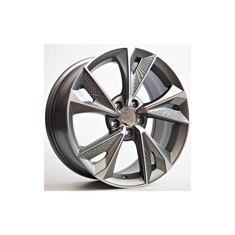 Llanta st wheels alto 8x18 5x112 et45 66.46 grey matt face machined