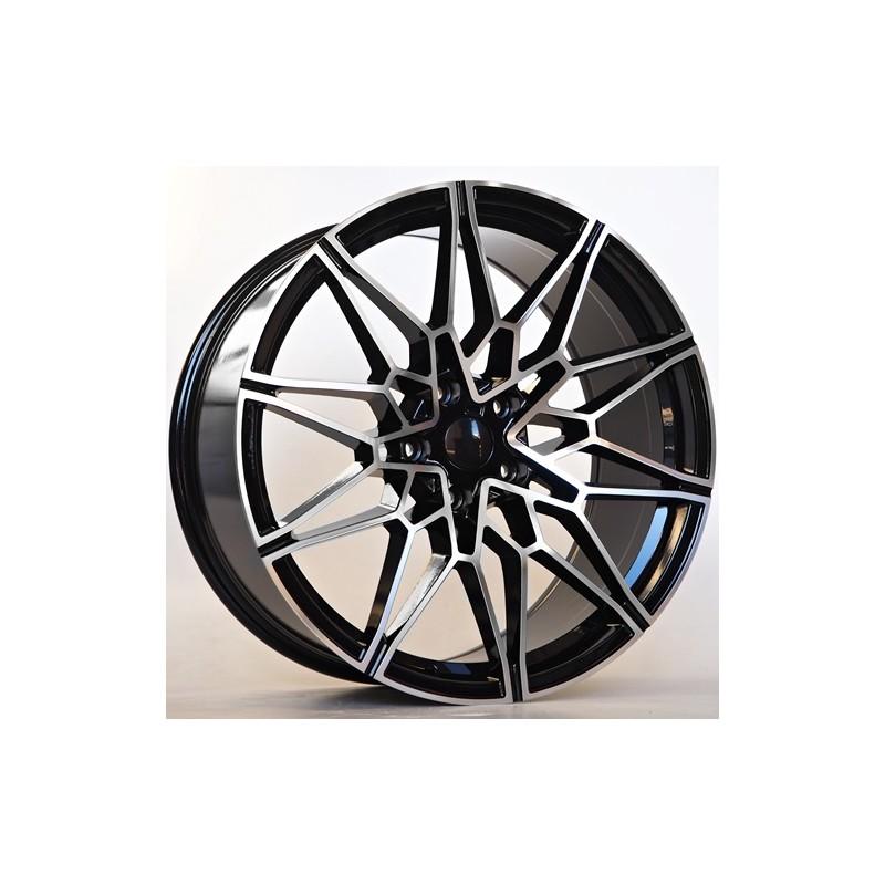 Llanta st wheels venus 9.5x20 5x112 et38 66.60 black face machined