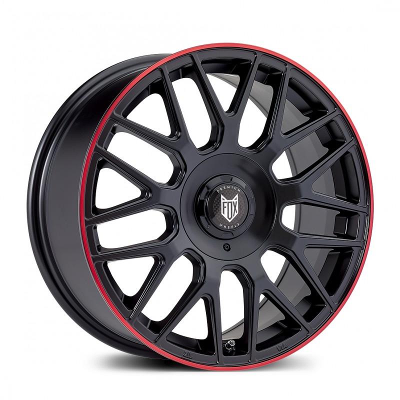 Llanta fox vr3 7.5x17 5x100x108 et40 73.1 black lip red