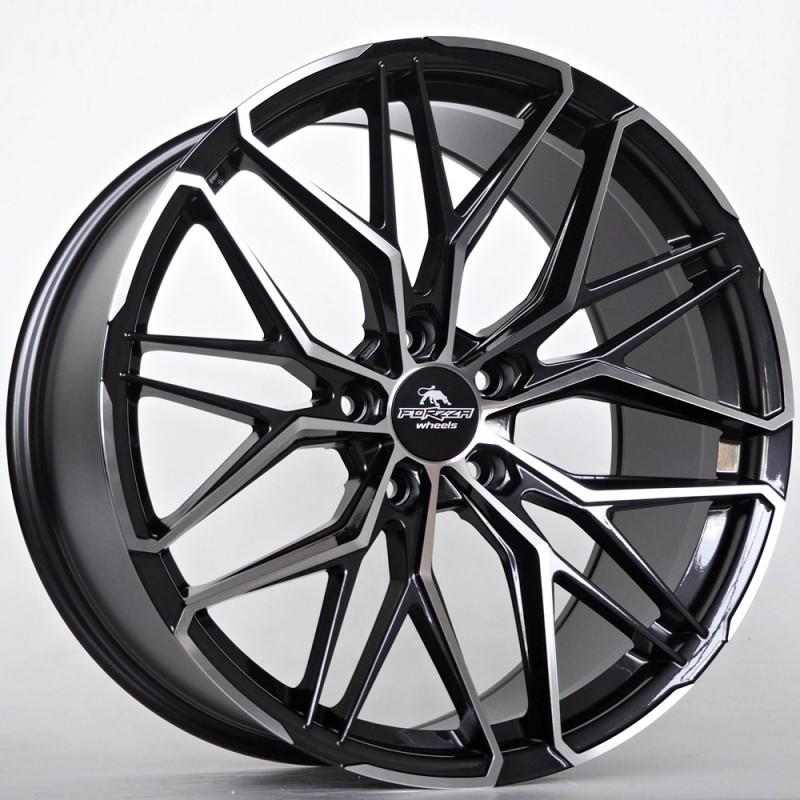 Llanta forzza stone 10x20 5x120 et40 74.10 black magic face polished