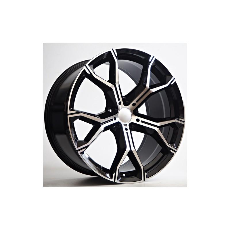Llanta st wheels 9.5x21 5x112 et37 66.56 black face machined
