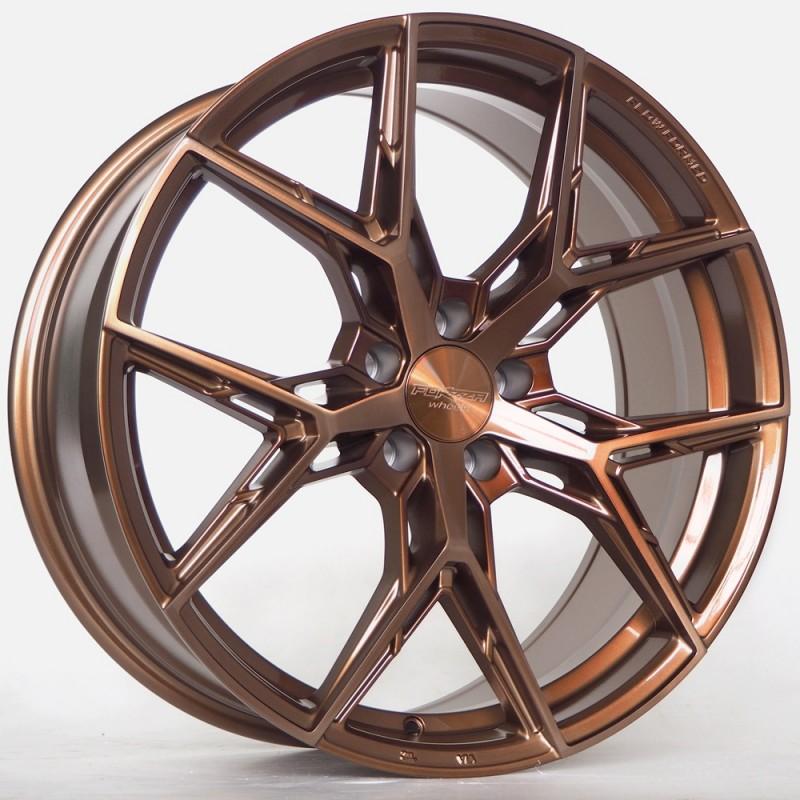 Llanta forzza gravity 8.5x20 5x112 et35 66.56 bronze brushed + bronze clear coat