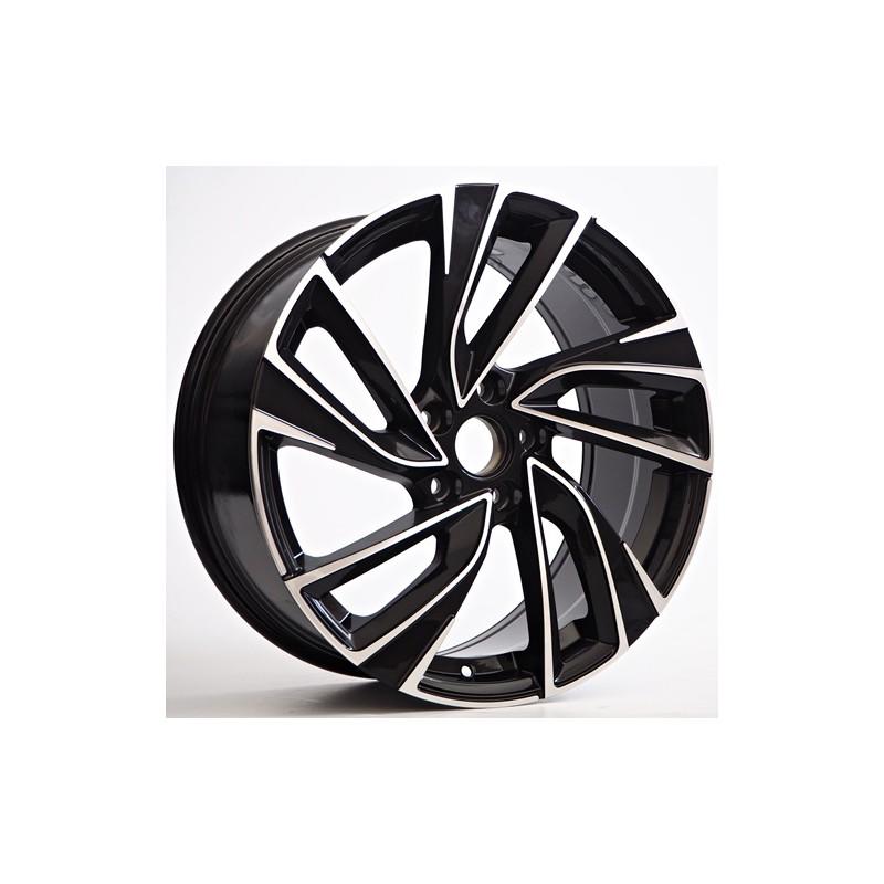 Llanta st wheels iron 7x17 5x100 et42 57.10 black face machined