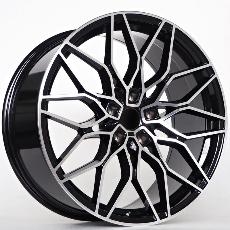 Llanta st wheels sara 9.5x20 5x112 et37 66.60 black face machined