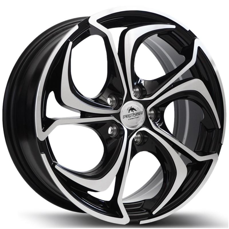 Llanta forzza aktia 6.5x16 5x112 et40 66.45 black face machined