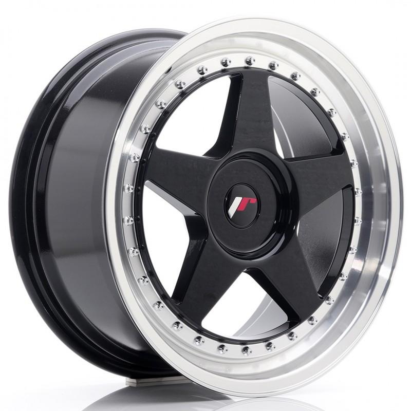Llanta jr wheels jr6 18x8,5 et20-40 blank glossy black w/machined lip
