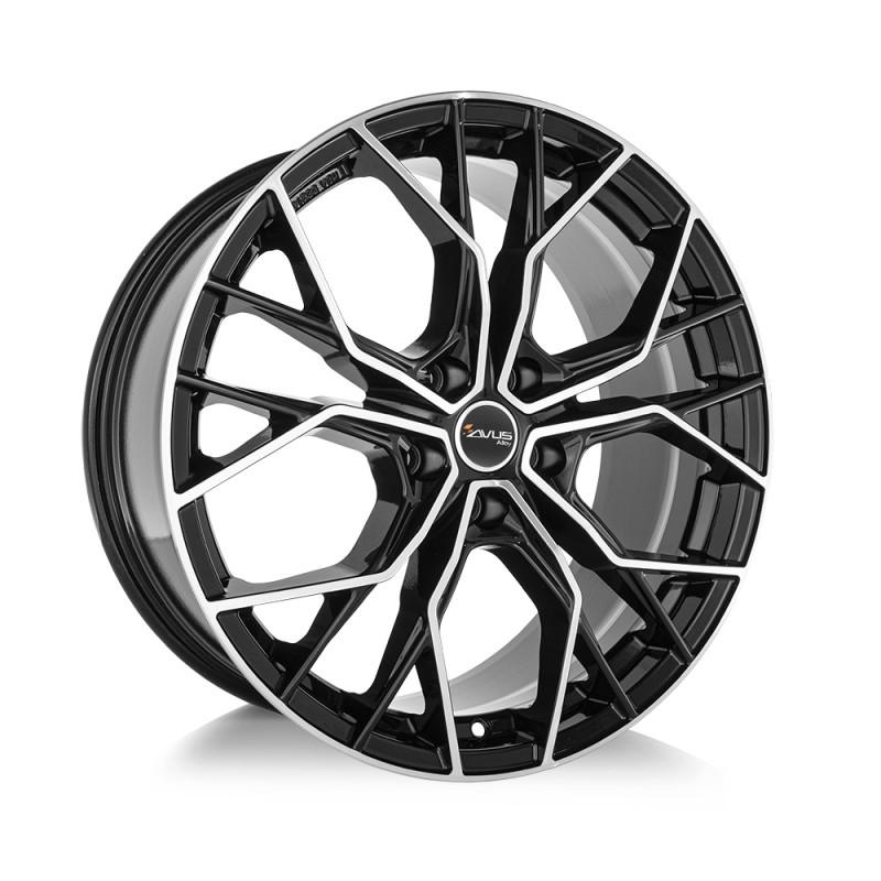 Llanta avus ac-m10 8x19 5x114 et45 73.1 black pulido