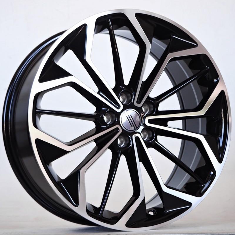 Llanta st wheels adra 8x19 5x108 et45 63.40 black face machined