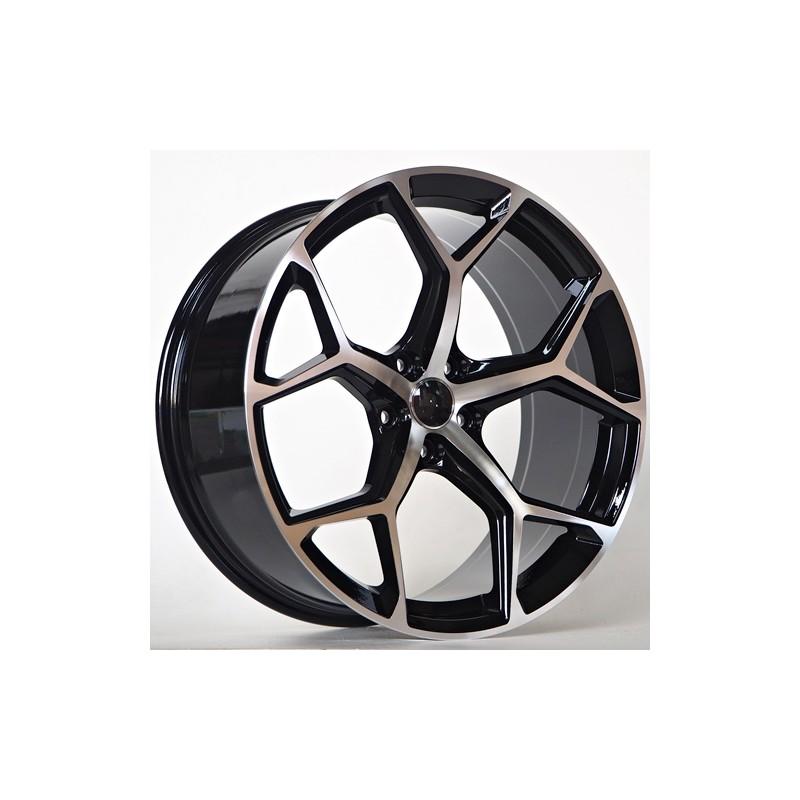 Llanta st wheels dante 9x20 5x112 et35 66.50 black lip polished