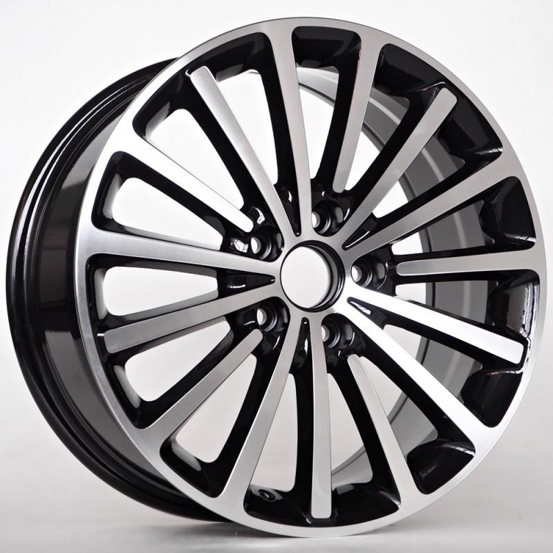Llanta st wheels devin 7.5x17 5x112 et47 57.10 black face machined
