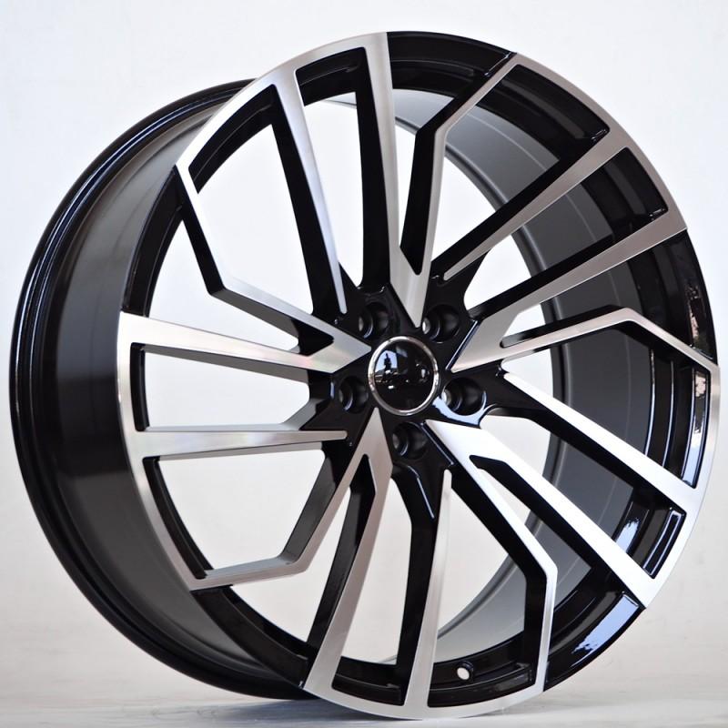 Llanta st wheels comet 10x22 5x112 et22 66.50 black face machined