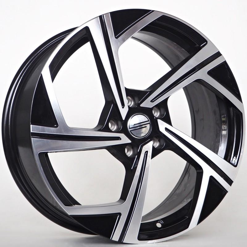 Llanta st wheels paolo 8x18 5x112 et45 57.10 black face machined