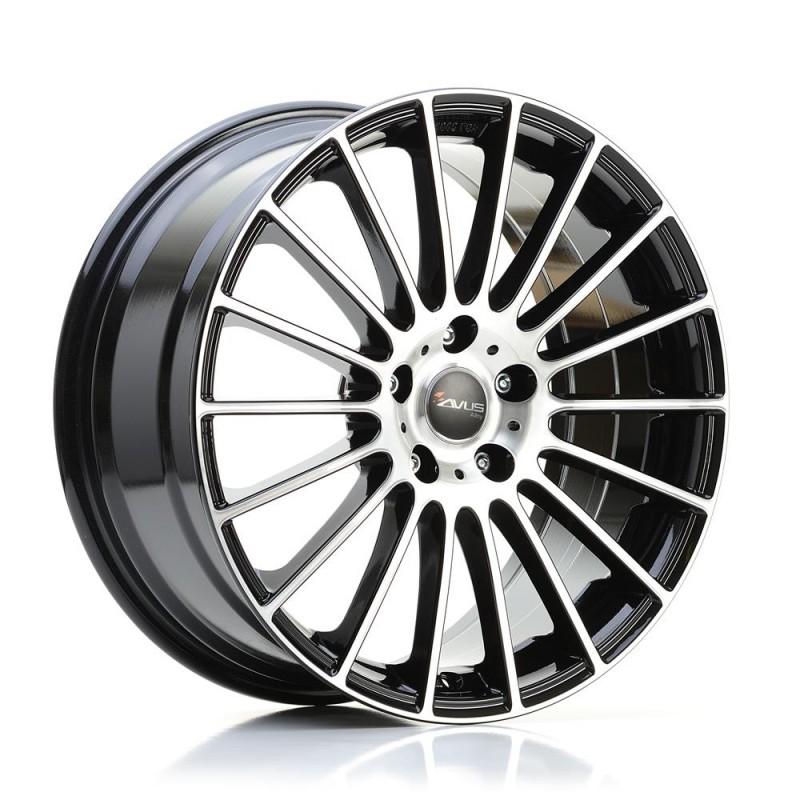 Llanta avus ac-m03 6.5x16 5x110 et36 73.1 black pulido