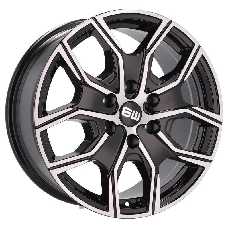 Llanta elite wheels ew20 7x17 5x118 et50 71.1 black polished