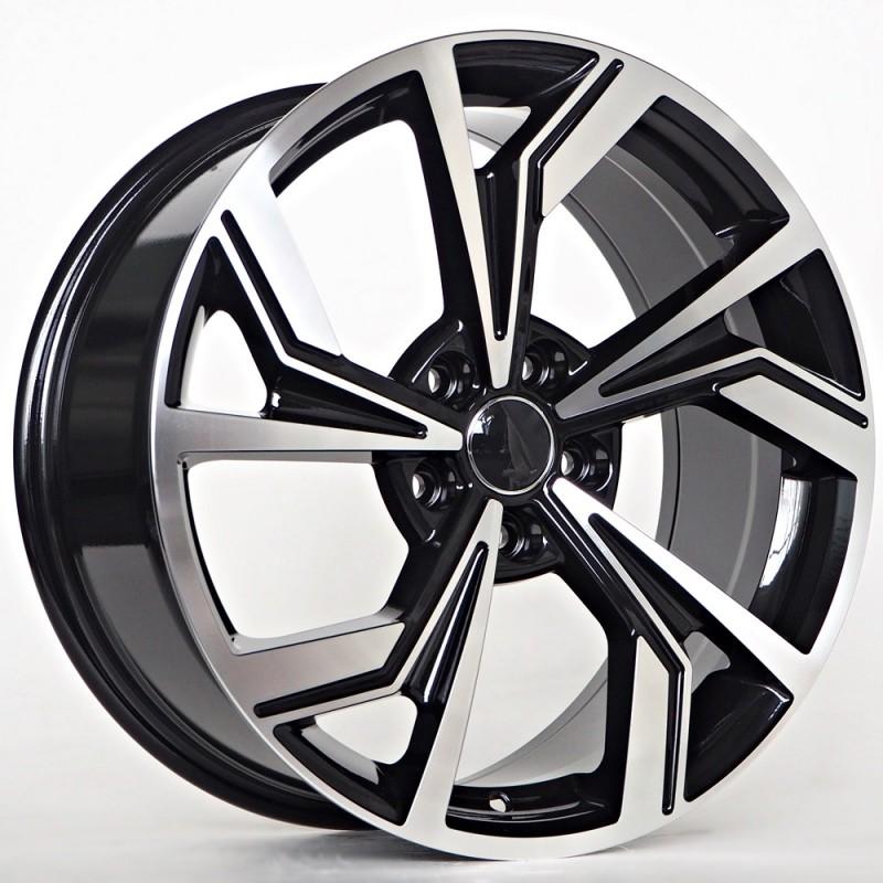 Llanta st wheels tony 8x18 0x112 et42 66.45 black face machined