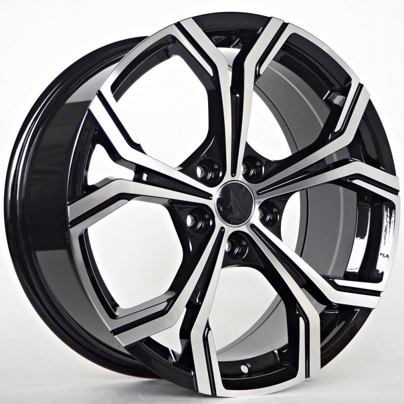 Llanta st wheels roman 8x18 0x112 et42 66.45 black face machined