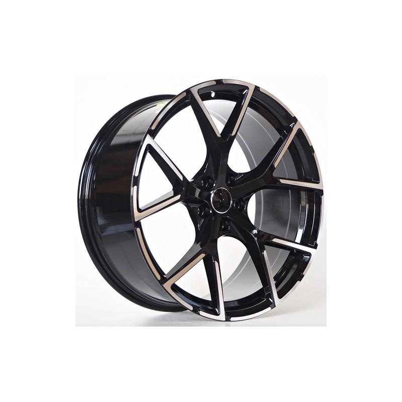 Llanta st wheels blade 7.5x17 5x100 et35 57.10 black face machined