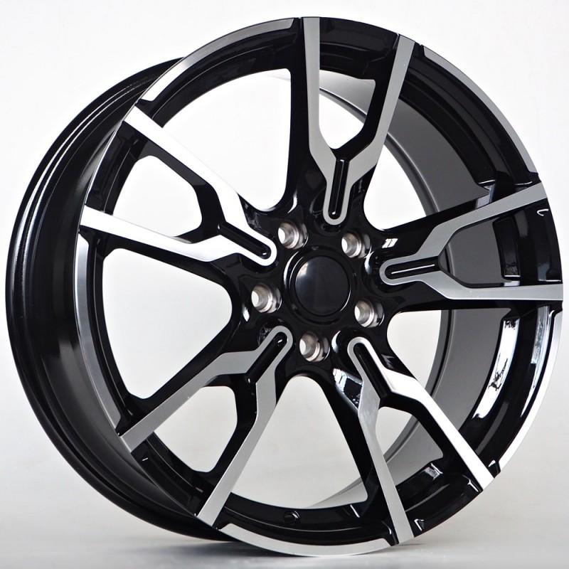 Llanta st wheels colon 7.5x18 5x112 et45 66.60 black lip polished