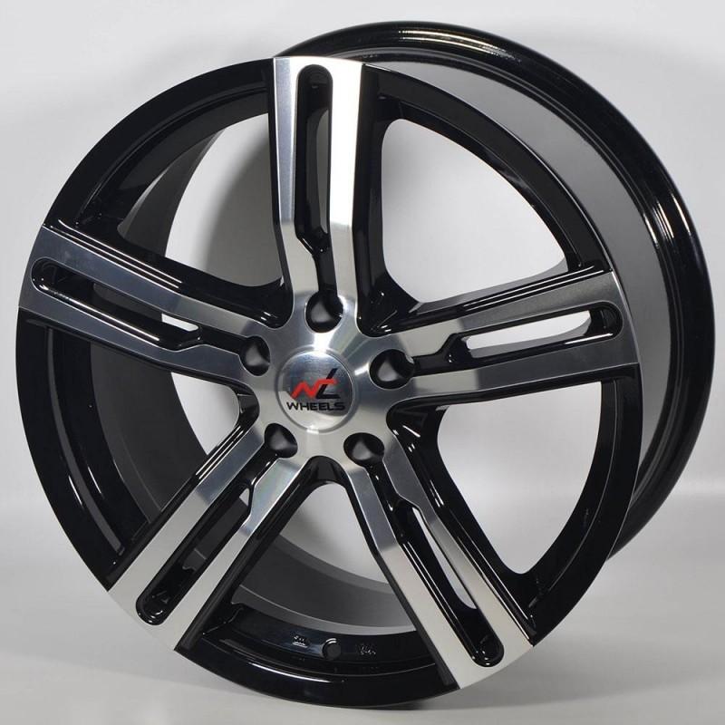 Llanta nt wheels kargin 6-sp 8x18 6x130 et53 84.1 black polished