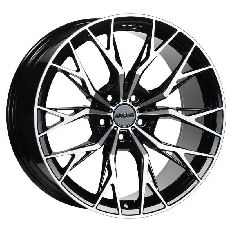 Llanta valencia 7.5x17 5x108 et35 73.1 black polished