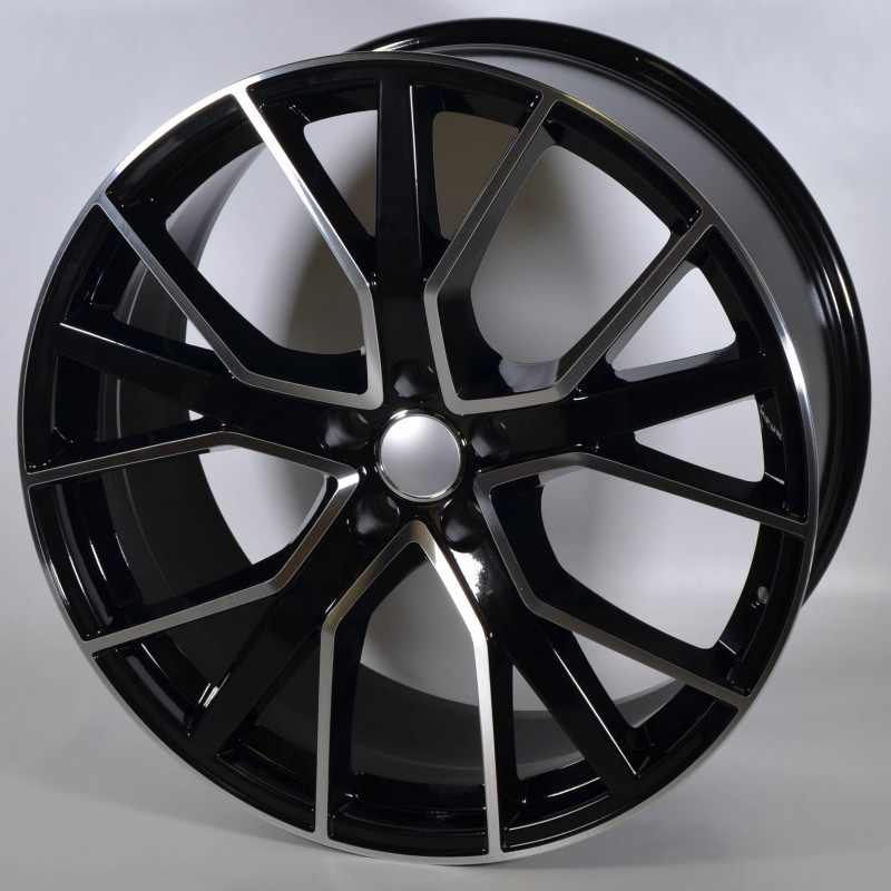 Llanta x83 8.5x19 5x112 et29 66.6 black polished
