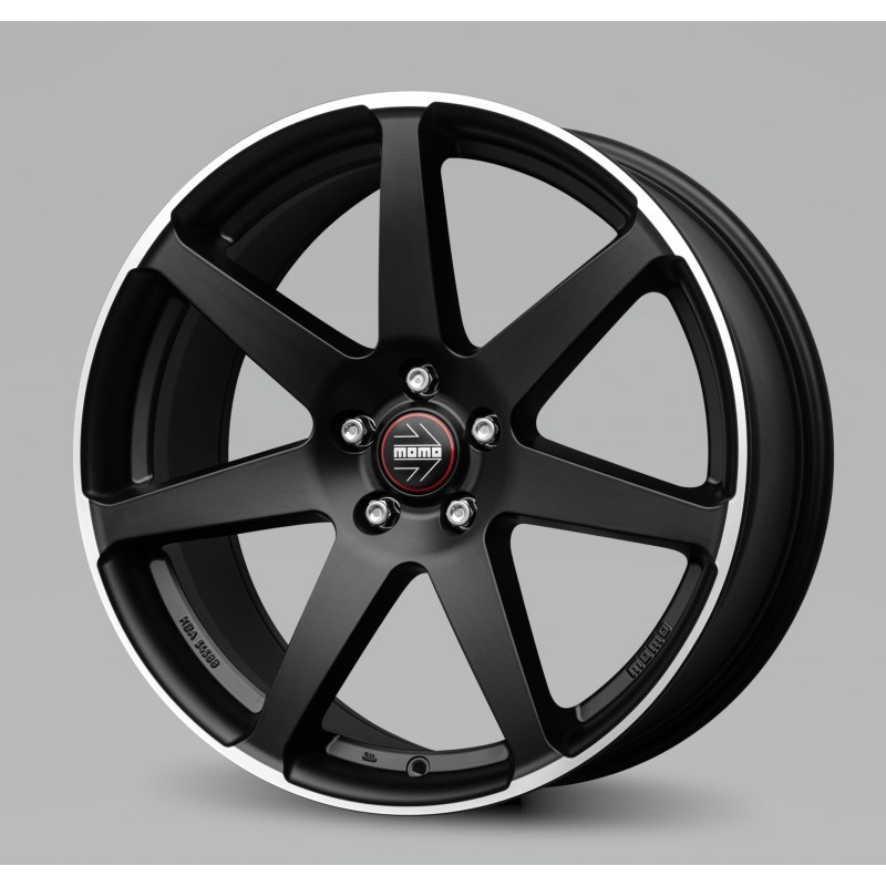 Llanta seven 8.5x19 5x108 et40 72.3 black matt lip polished