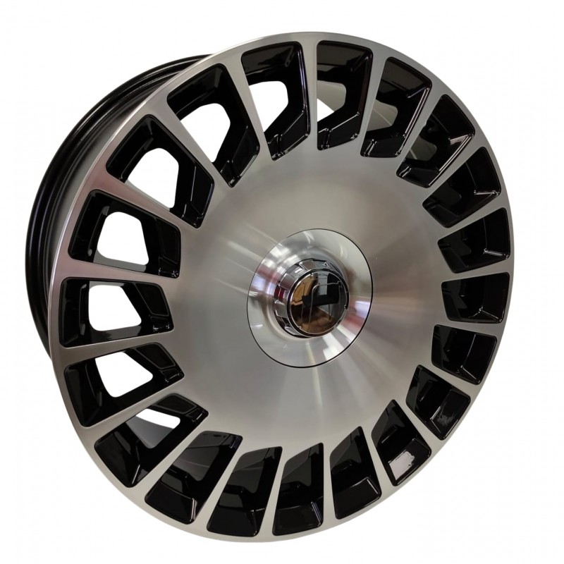 Llanta jw97 8.5x20 5x112 et35 66.6 black polished