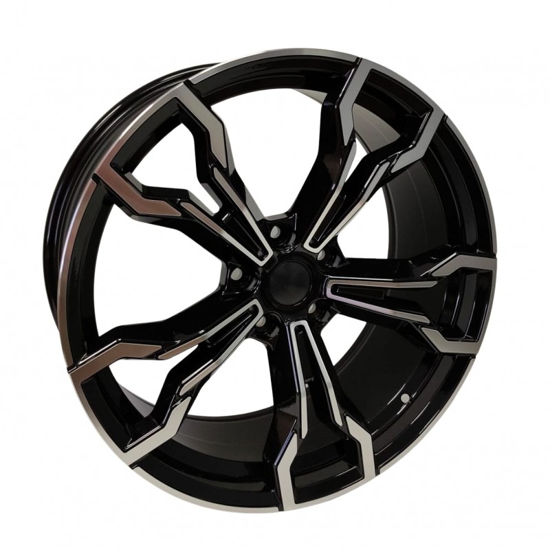 Llanta jw92 8.5x20 5x112 et30 66.5 black polished